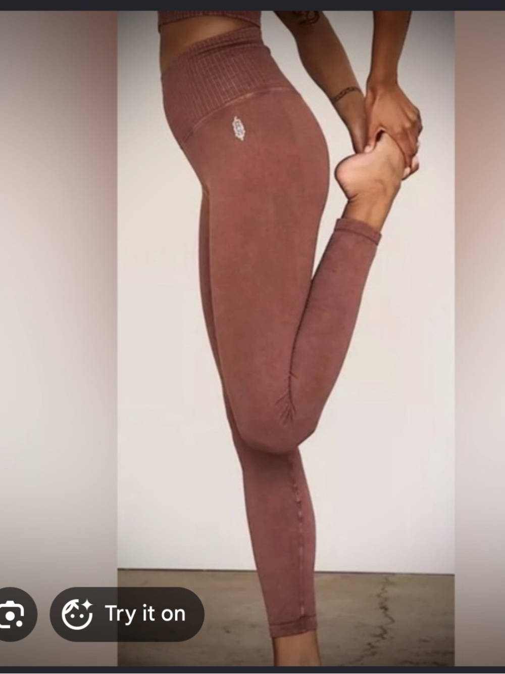 FP Movement by Free People brown Seamless Rib Waist Leggings m/l